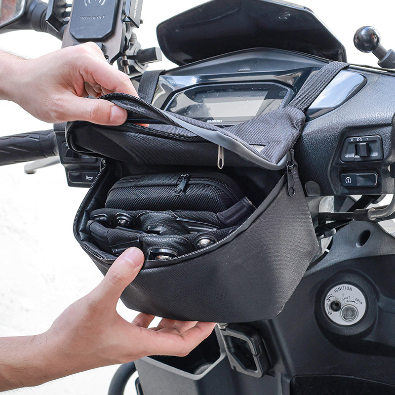 Waterproof Motorcycle Handlebar Bag Pouch - Водонепроницаемая сумка на руль мотоцикла, многофункциональный