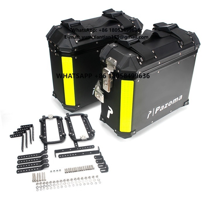 Motorcycle Saddlebags Hard Luggage Panniers - 2 шт. алюминиевые боковые кофры для