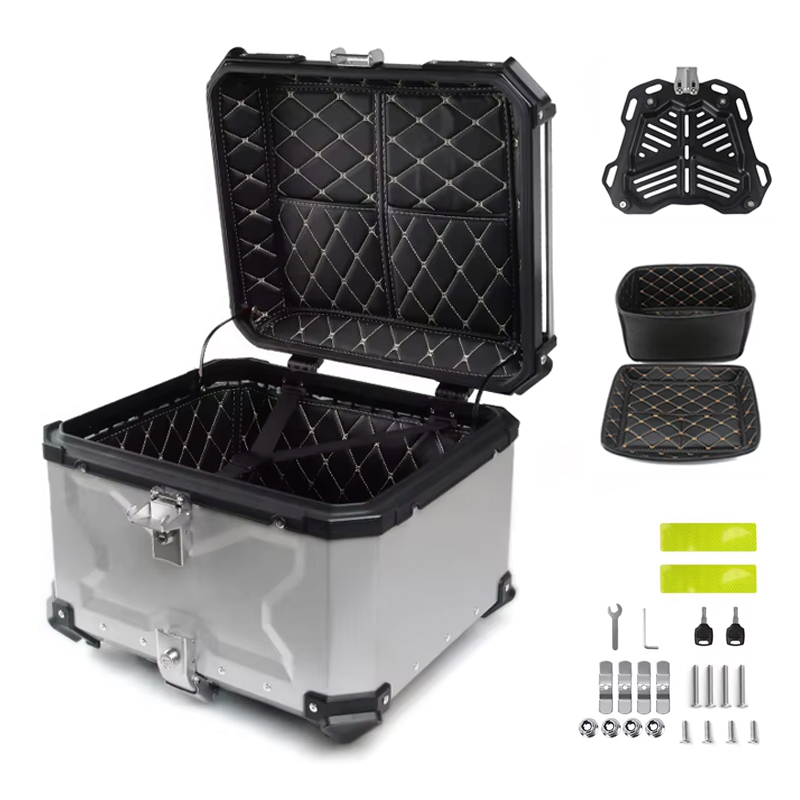Aluminum Top Case Luggage Box 45L 55L - Алюминиевый водонепроницаемый универсальный задний кофр для
