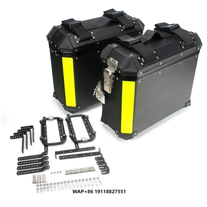 Motorcycle Saddlebags Hard Luggage Panniers - 2 шт. Алюминиевые боковые кофры для