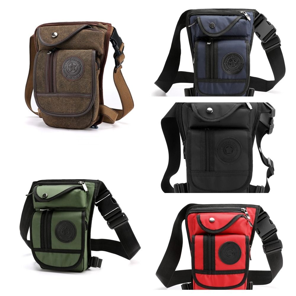Motorcycle Leg Bag Drop Thigh Pouch - Мужская сумка на пояс из канваса,