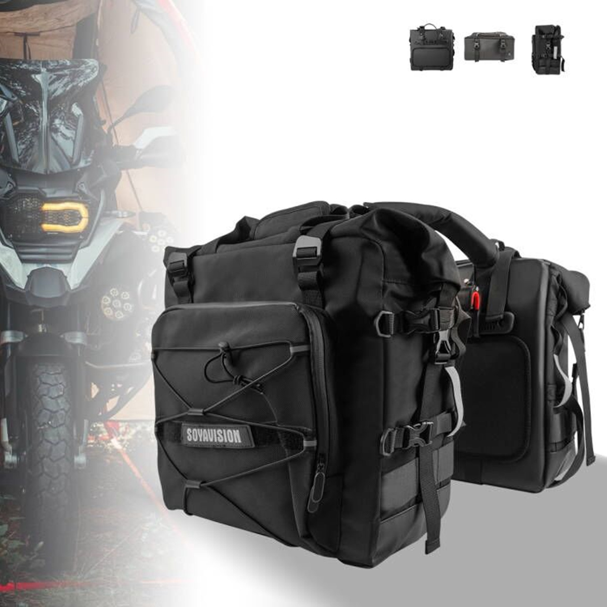 Motorcycle Saddlebags Hard Luggage Panniers - Мотоциклетная седельная сумка, водонепроницаемая боковая сумка