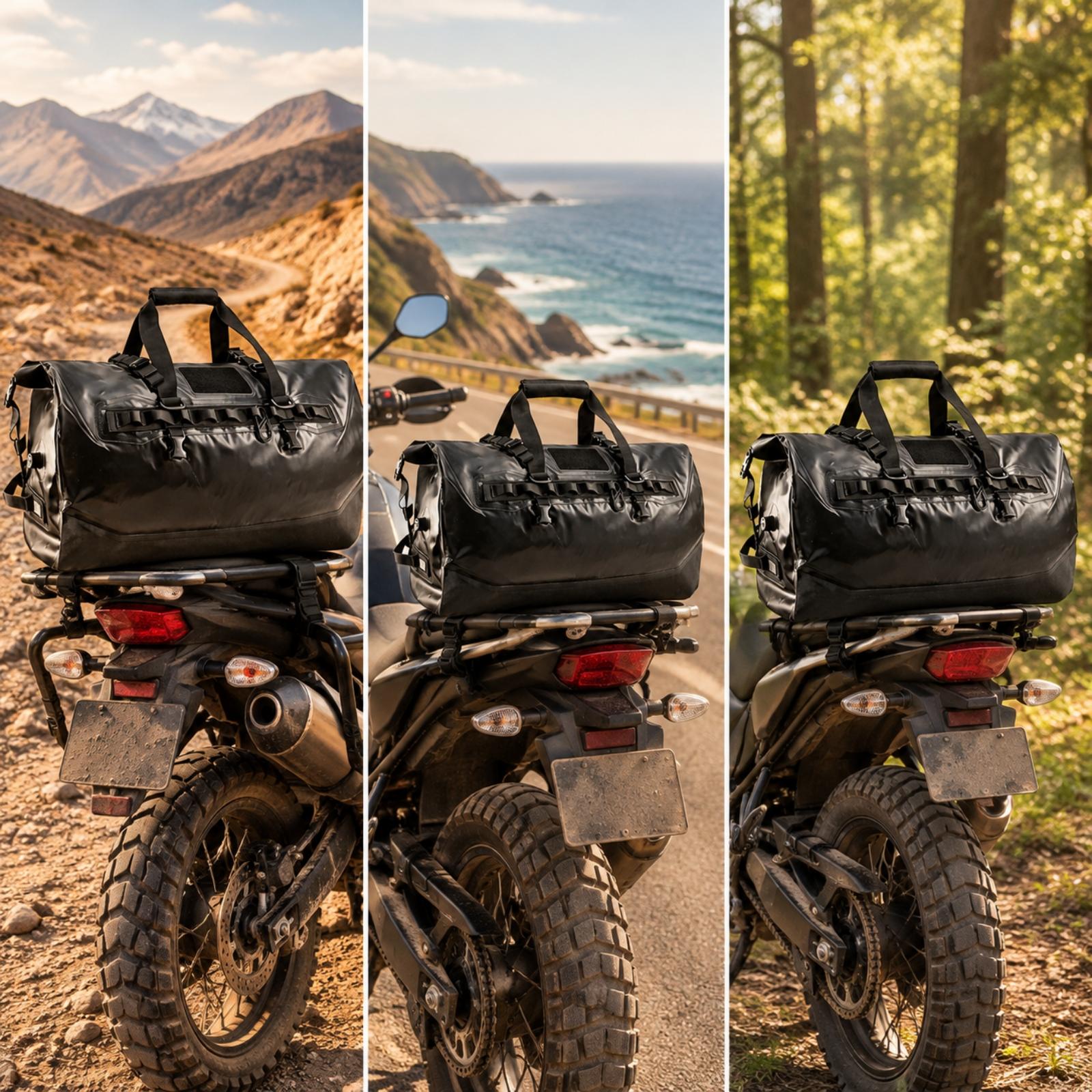 Motorcycle Tail Bag Waterproof Roll Top - Водонепроницаемая сумка-дафл для мотоцикла, крепящаяся на