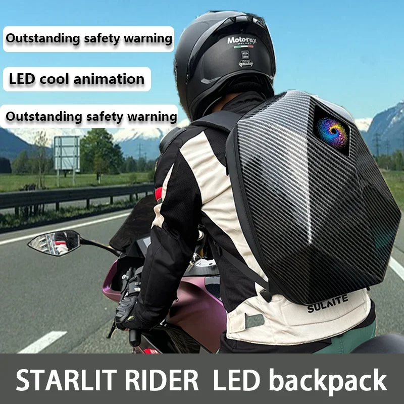Motorcycle Helmet Backpack Waterproof Led - Светодиодный рыцарский велосипедный рюкзак с глазом,