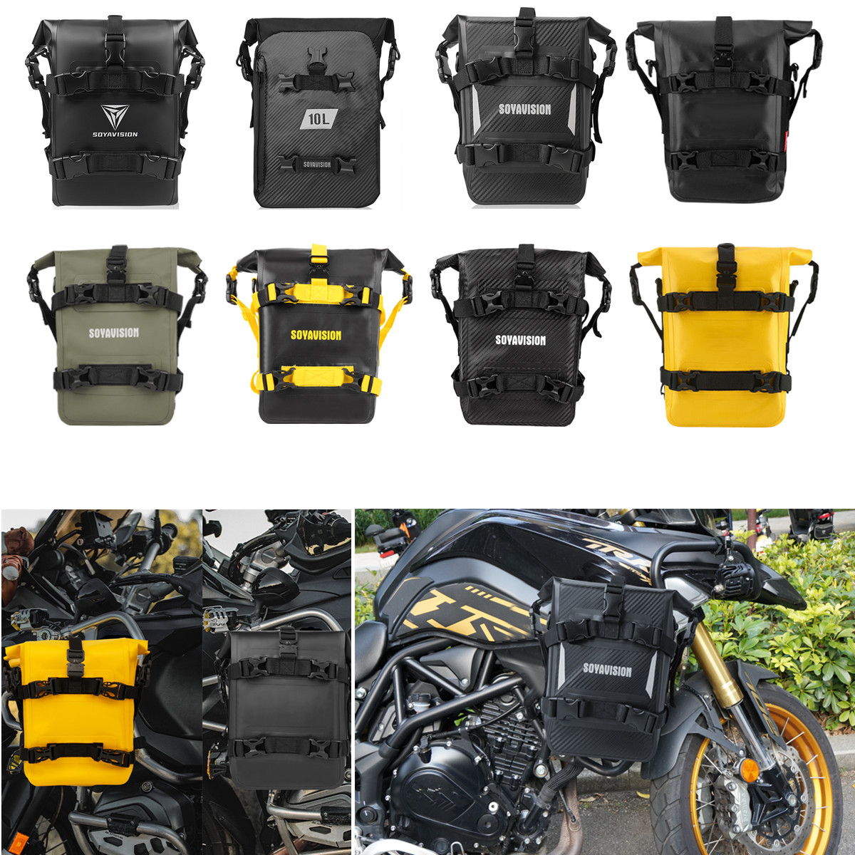 Motorcycle Crash Bar Waterproof Dry Bag - Водонепроницаемые универсальные боковые сумки-кофры для мотоциклов