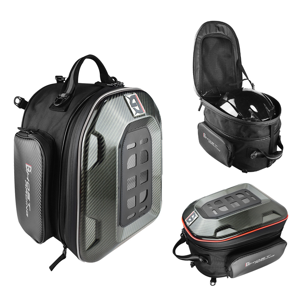 Motorcycle Helmet Backpack Waterproof Led - Расширяемая сумка для мотоциклетного шлема, крепящаяся