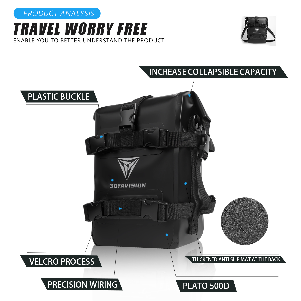 S/M/L уличная боковая сумка на – обзор и цена Motorcycle Crash Bar Waterproof Dry Bag