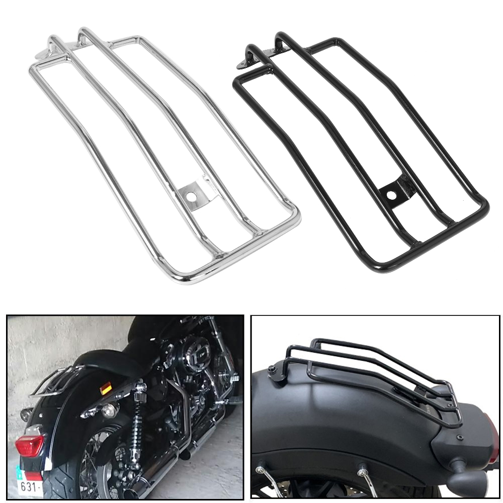 Мотоциклетный черный/хромирова – обзор и цена Motorcycle Luggage Rack Rear Carrier Steel