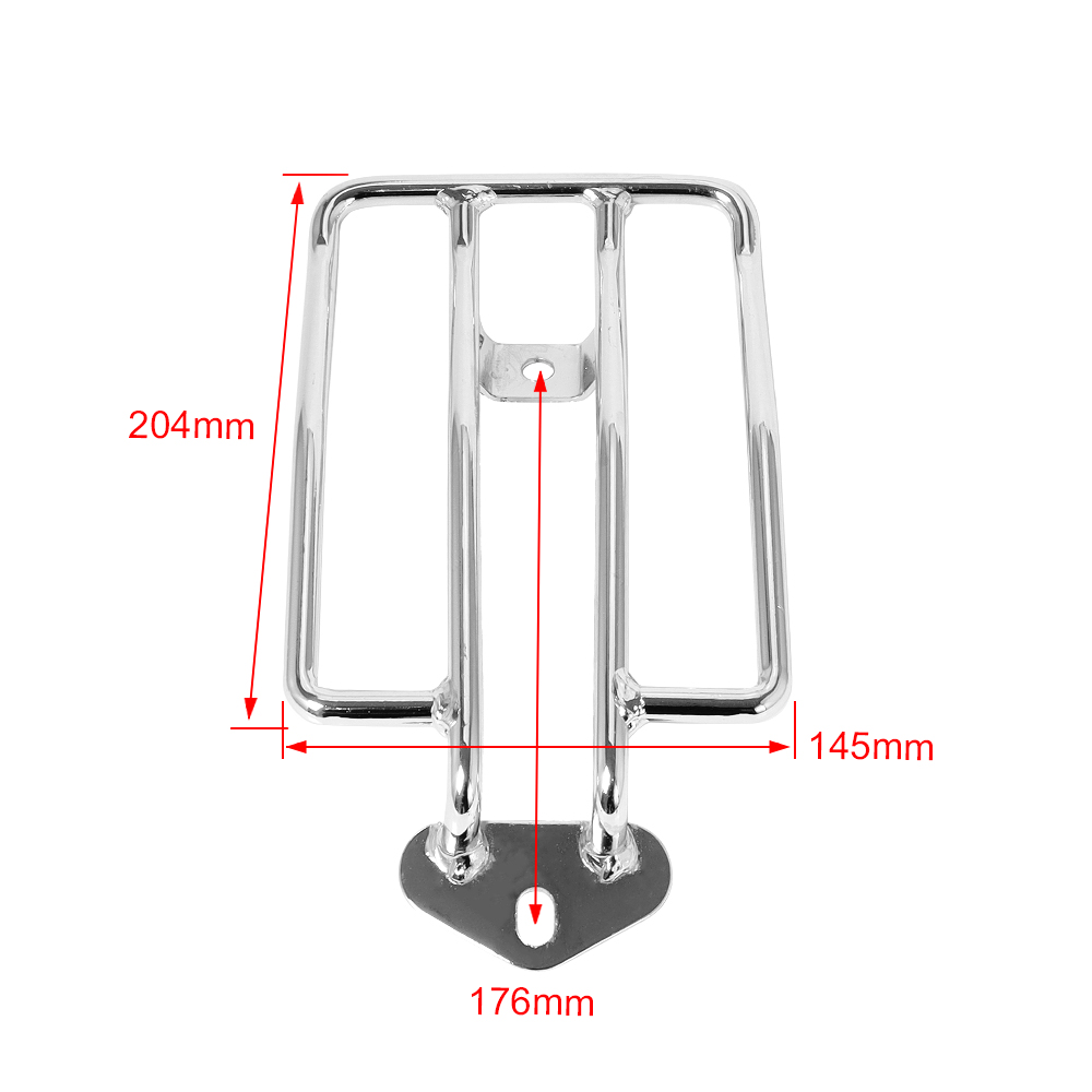 Мотоциклетный черный/хромирова – обзор и цена Motorcycle Luggage Rack Rear Carrier Steel