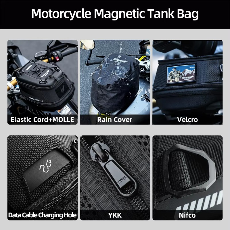 Магнитная сумка на бак для мот – обзор и цена Motorcycle Tank Bag Magnetic Quick Release