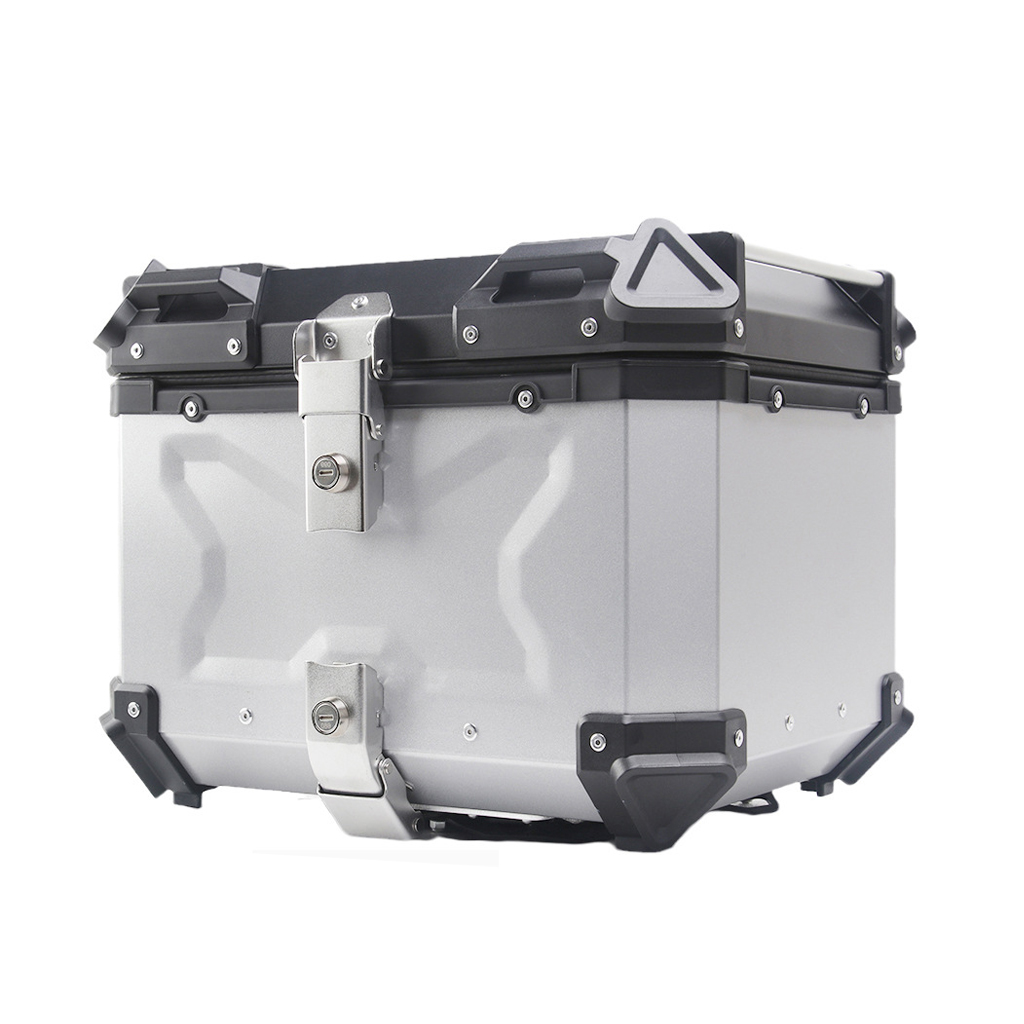 Водонепроницаемый алюминиевый  – обзор и цена Aluminum Top Case Luggage Box 45L 55L