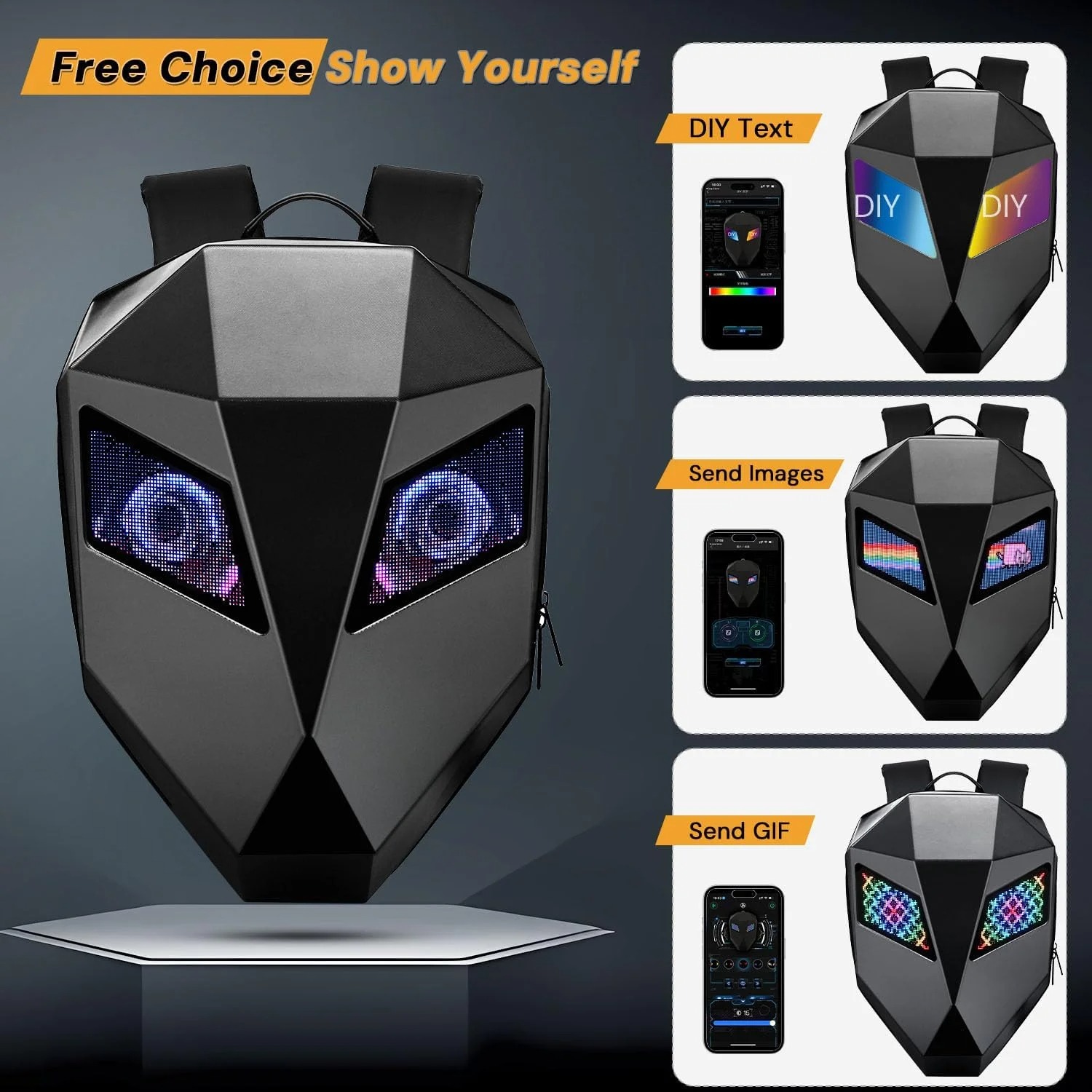 Светодиодный рыцарский велосип – обзор и цена Motorcycle Helmet Backpack Waterproof Led