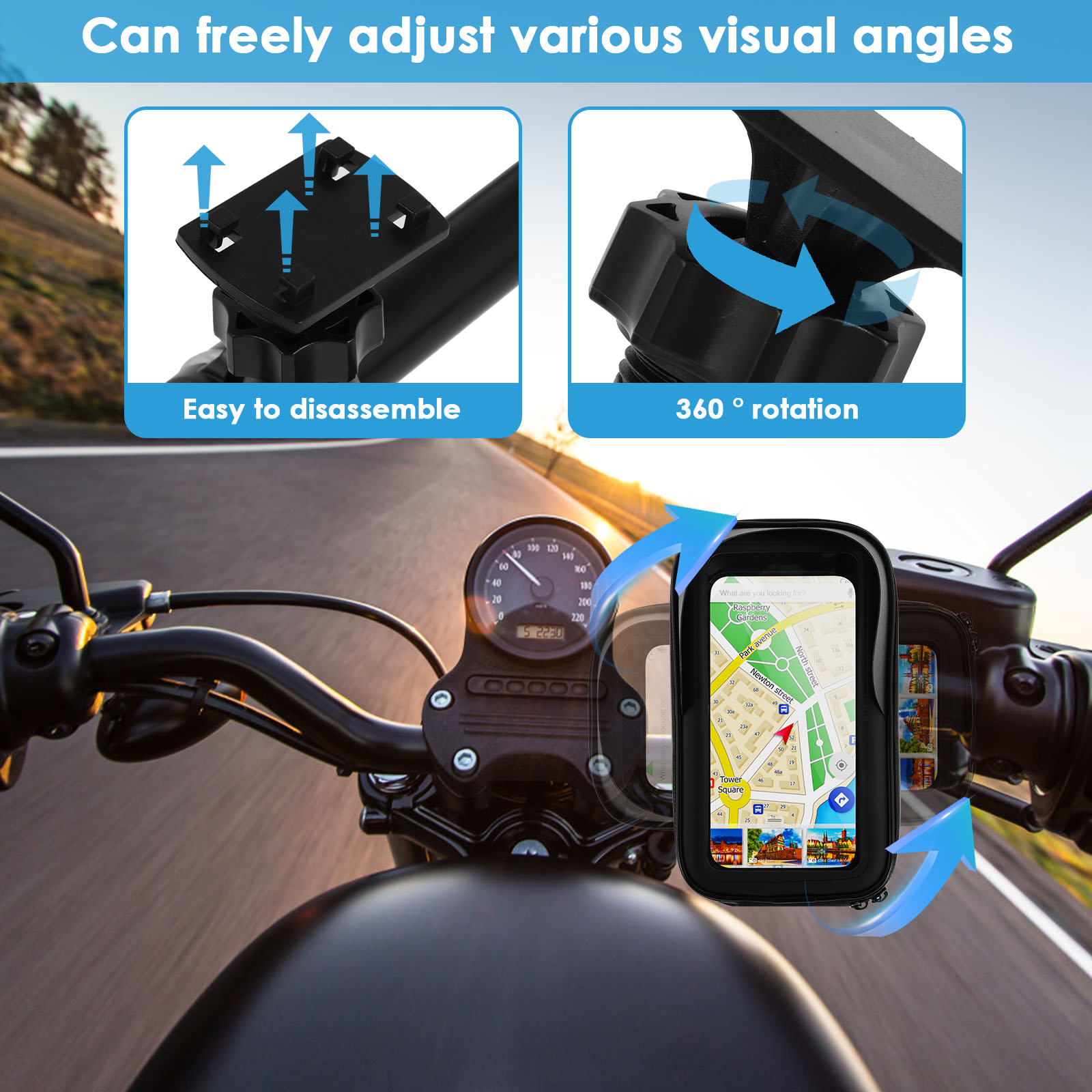 Водонепроницаемая сумка-держат – обзор и цена Waterproof Motorcycle Handlebar Bag Pouch