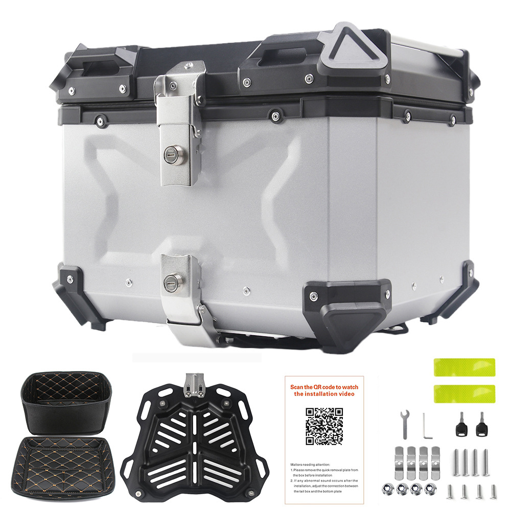 Алюминиевый ящик для мотоцикла – обзор и цена Aluminum Top Case Luggage Box 45L 55L