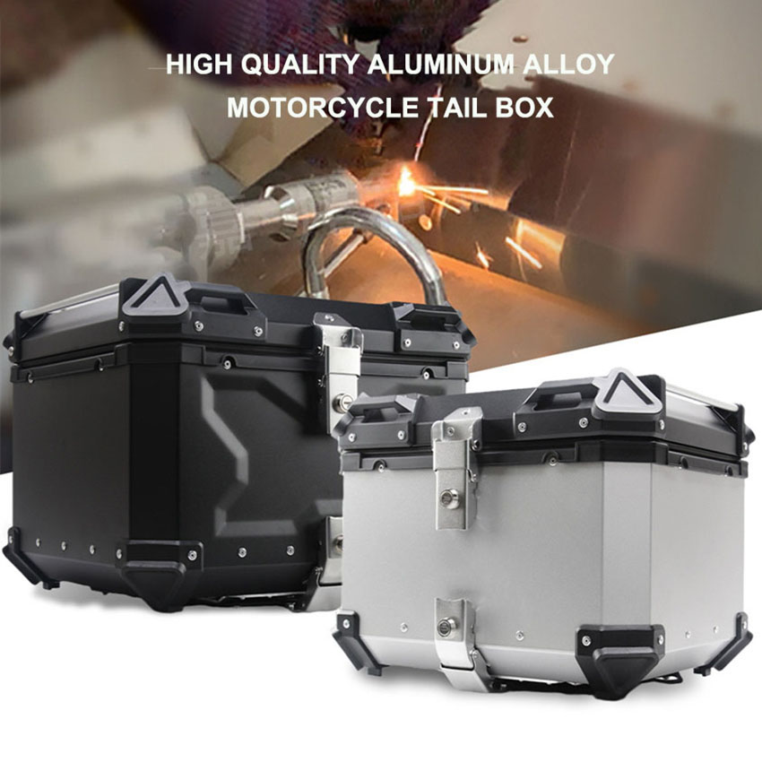 55L 45L Алюминиевый мотоциклет – обзор и цена Aluminum Top Case Luggage Box 45L 55L
