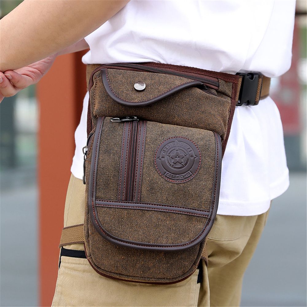 Мужская сумка на пояс из канва – обзор и цена Motorcycle Leg Bag Drop Thigh Pouch