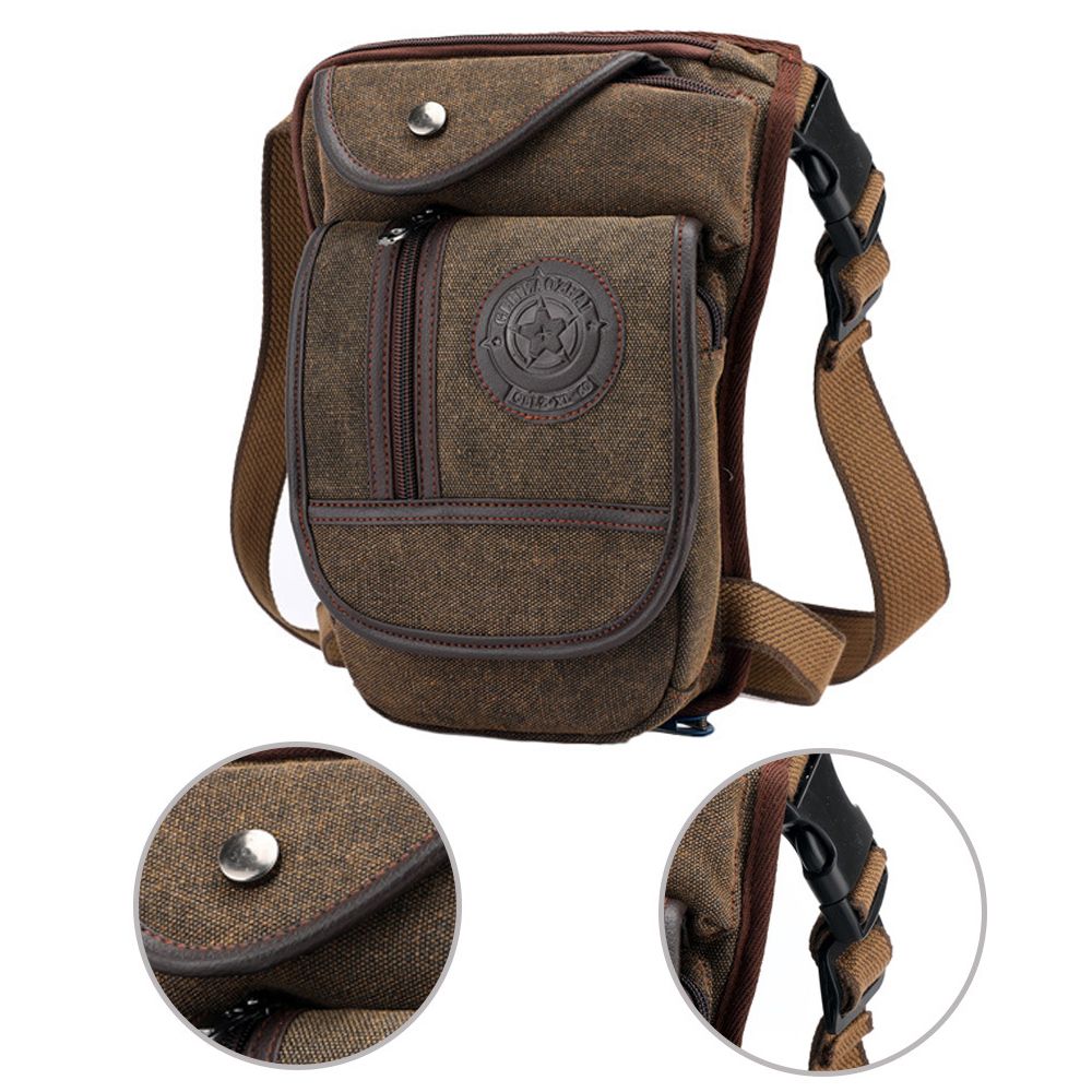 Мужская сумка на пояс из канва – обзор и цена Motorcycle Leg Bag Drop Thigh Pouch