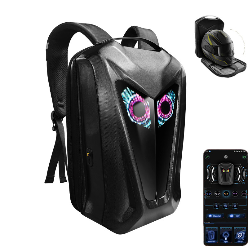 Рюкзаки со светодиодным экрано – обзор и цена Motorcycle Helmet Backpack Waterproof Led