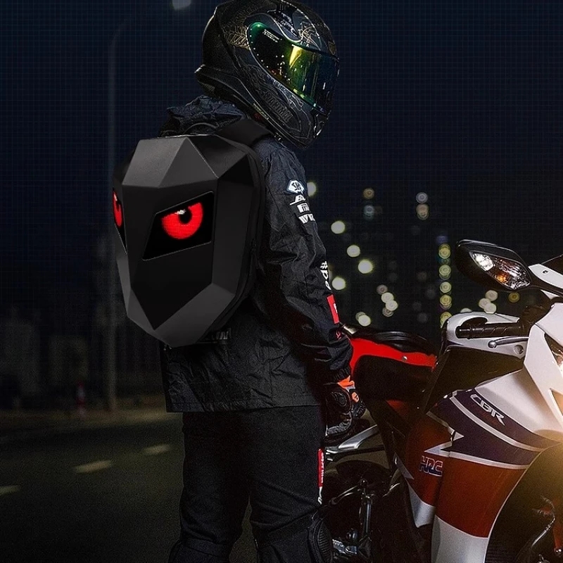 Рыцарский велосипедный рюкзак  – обзор и цена Motorcycle Helmet Backpack Waterproof Led