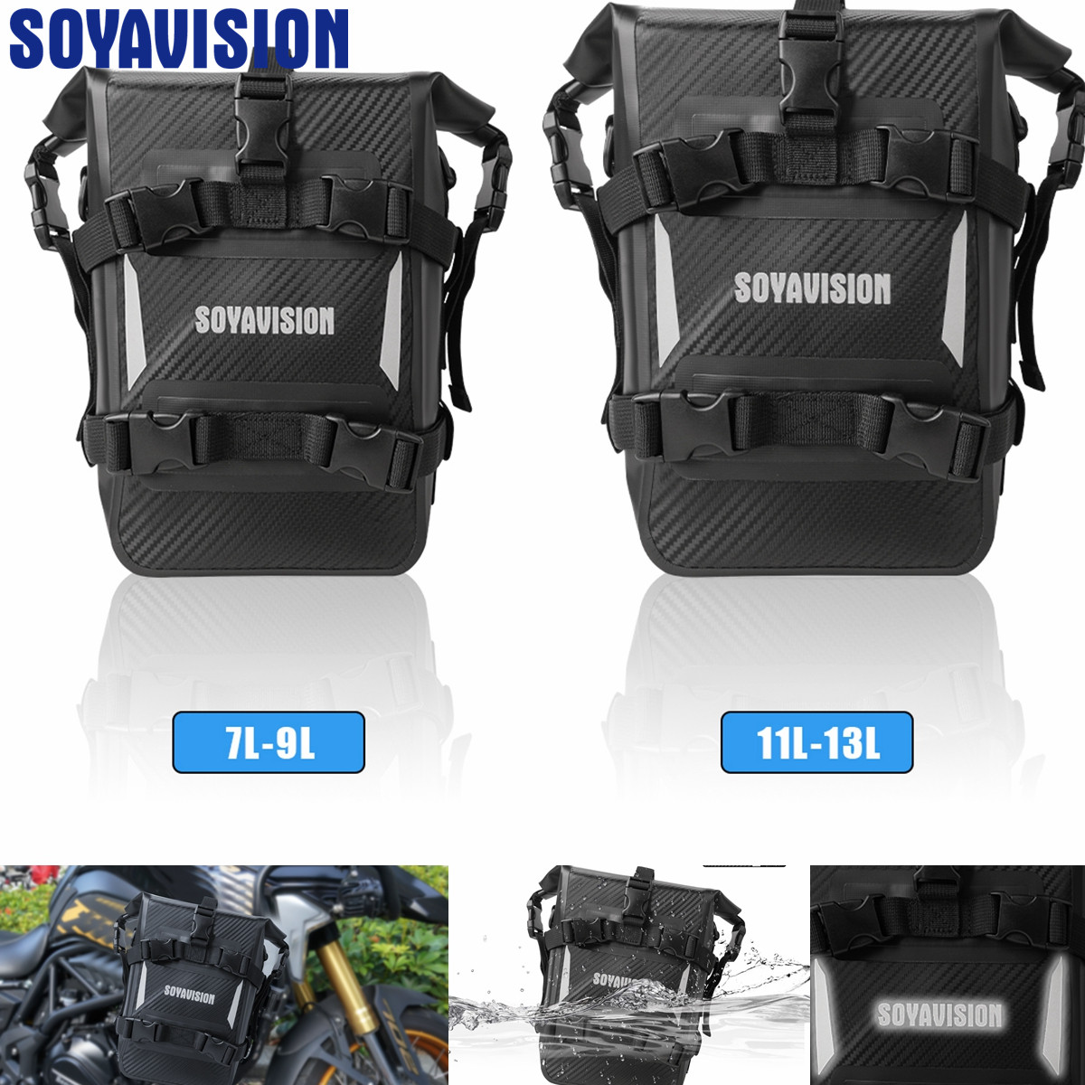 Светоотражающая сухая сумка дл – обзор и цена Motorcycle Crash Bar Waterproof Dry Bag
