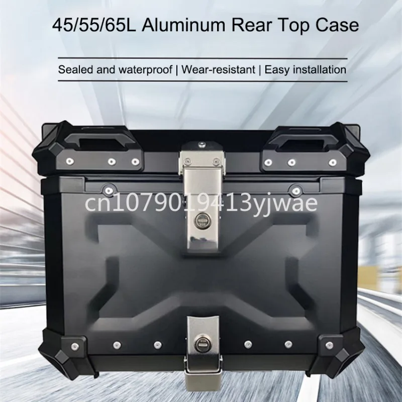 Мотоциклетный задний кофр для  – обзор и цена Aluminum Top Case Luggage Box 45L 55L