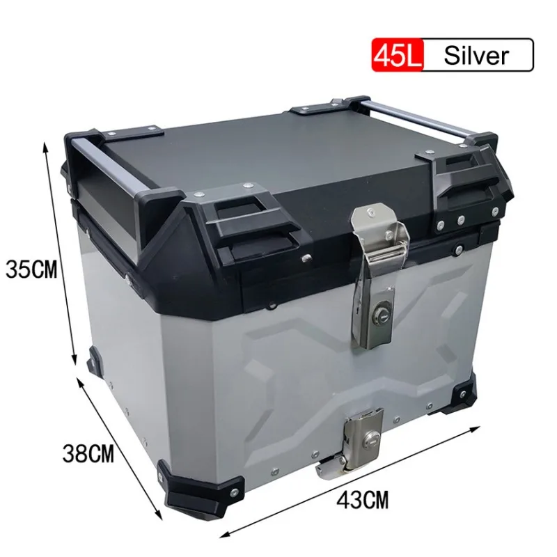 Мотоциклетный задний кофр для  – обзор и цена Aluminum Top Case Luggage Box 45L 55L
