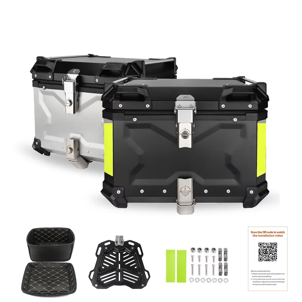 Алюминиевый задний ящик для мо – обзор и цена Aluminum Top Case Luggage Box 45L 55L