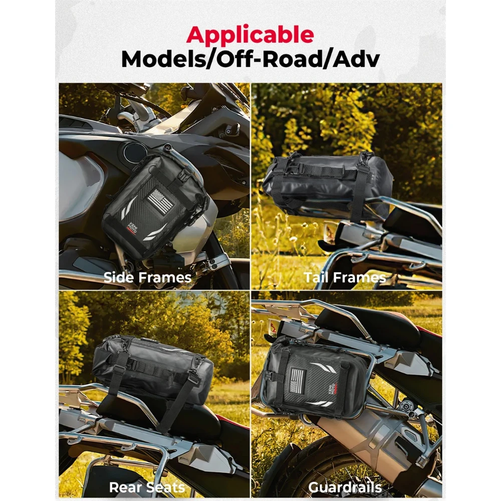Водонепроницаемая боковая сумк – обзор и цена Motorcycle Crash Bar Waterproof Dry Bag
