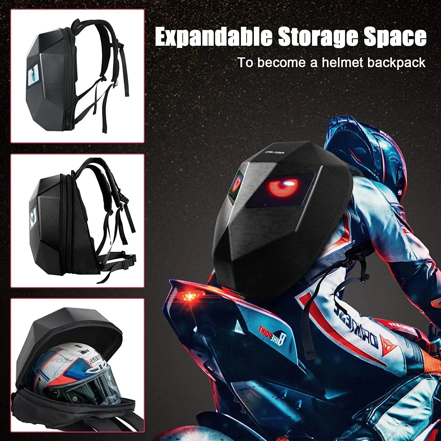 Велосипедный рюкзак Knight с L – обзор и цена Motorcycle Helmet Backpack Waterproof Led