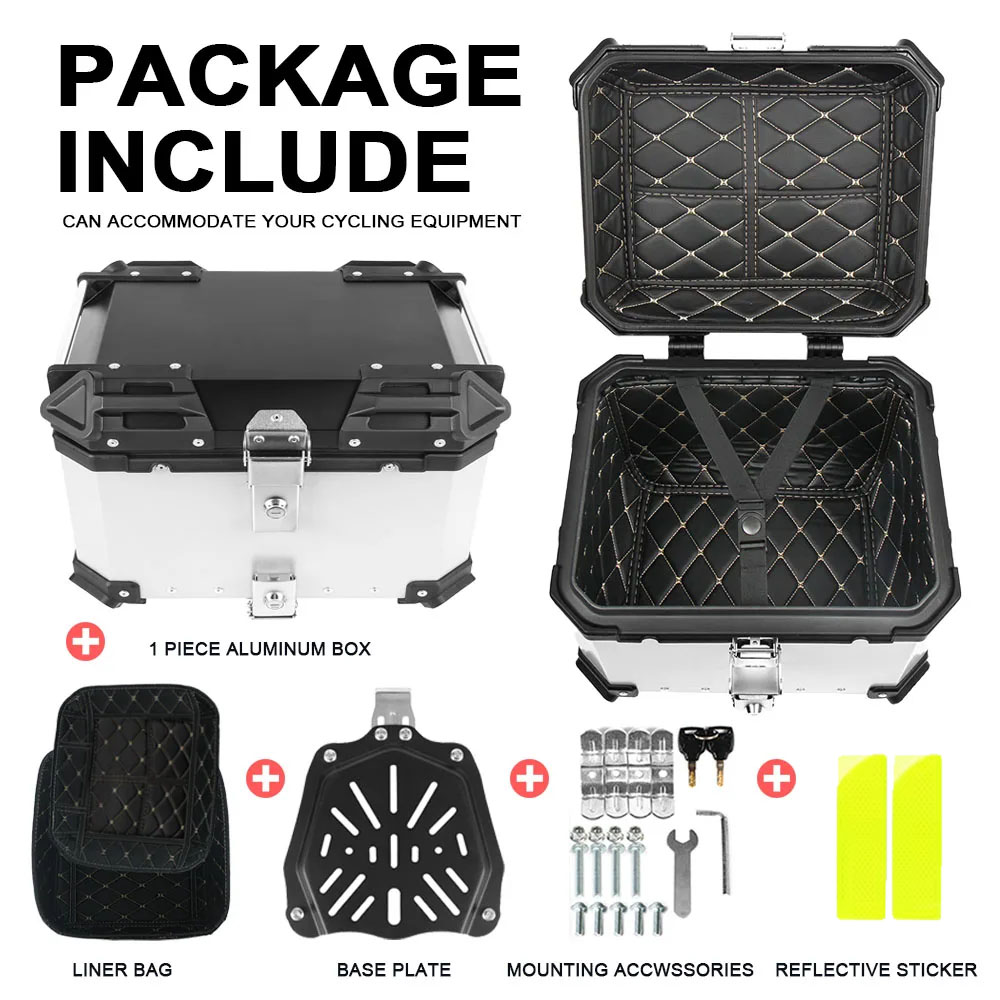 Универсальный верхний багажник – обзор и цена Aluminum Top Case Luggage Box 45L 55L