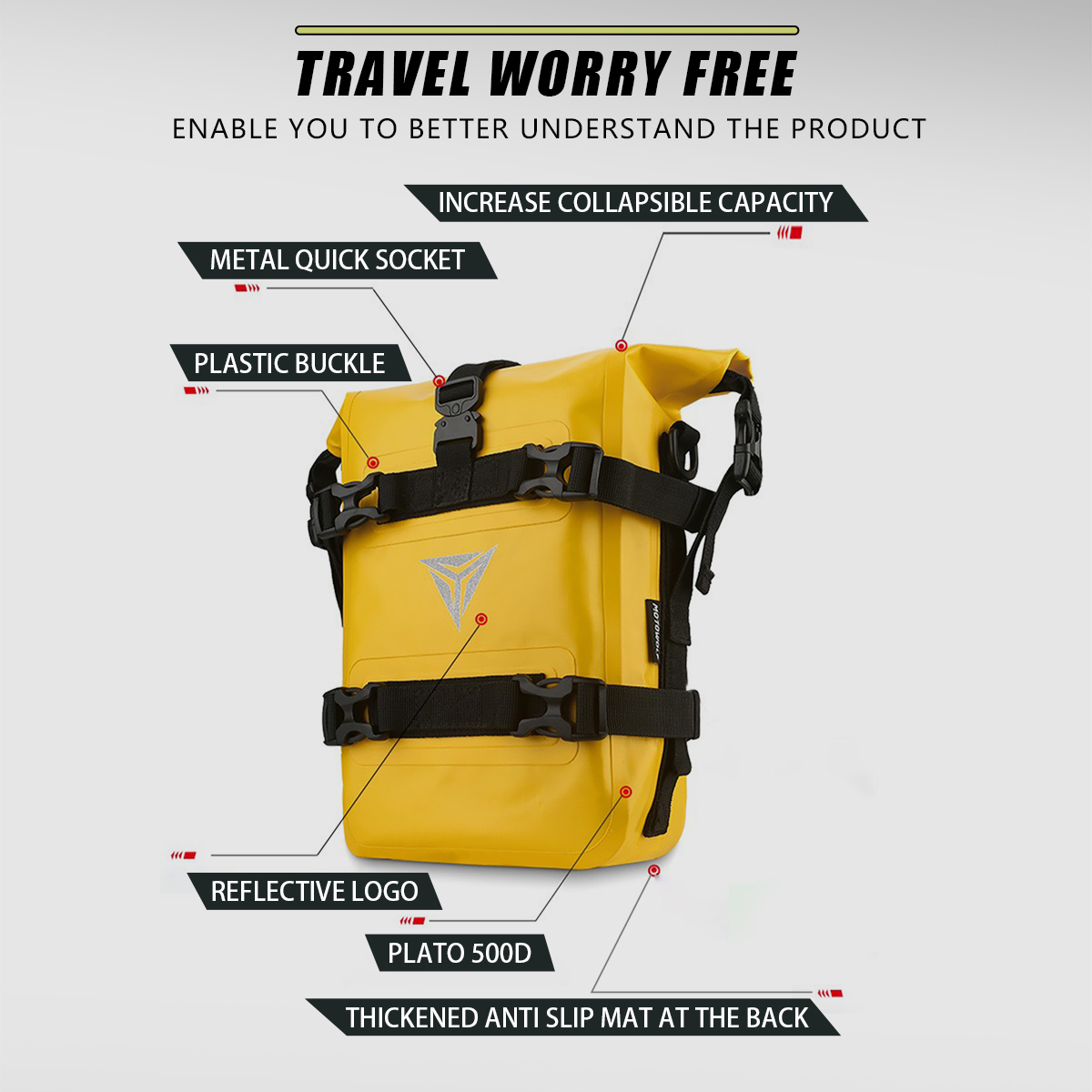 Водонепроницаемая сумка-кофр д – обзор и цена Motorcycle Crash Bar Waterproof Dry Bag