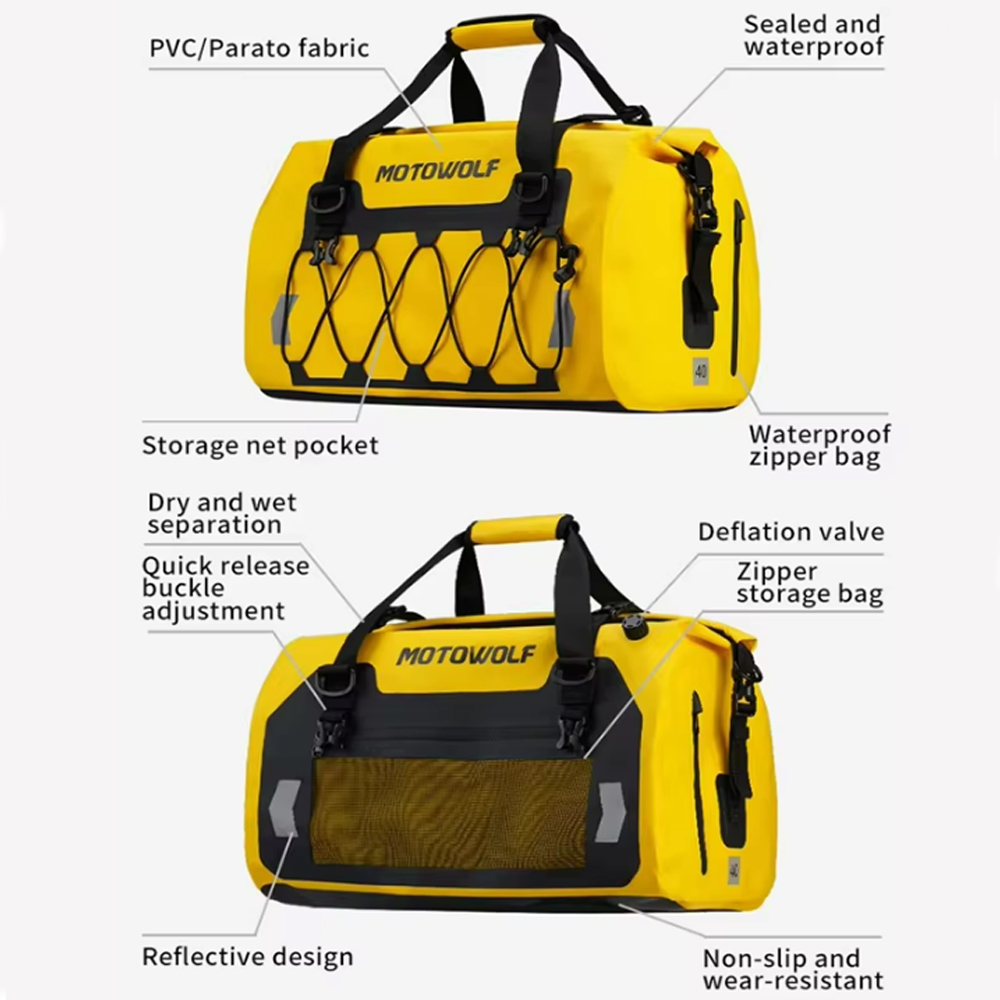 Мотоциклетная сумка-баул на за – обзор и цена Motorcycle Tail Bag Waterproof Roll Top