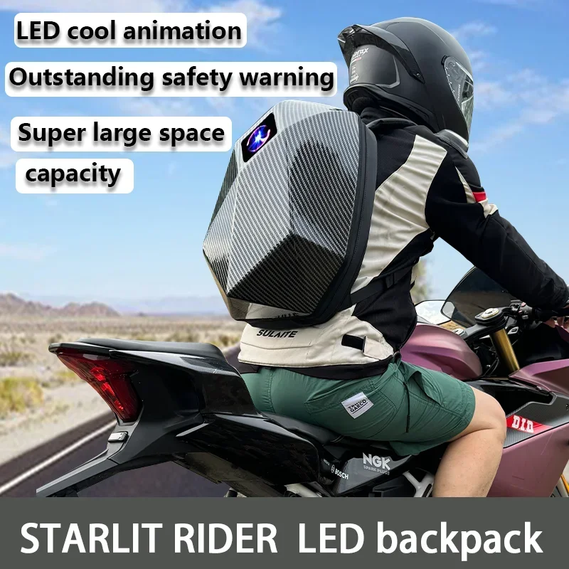 Светодиодный рыцарский велосип – обзор и цена Motorcycle Helmet Backpack Waterproof Led