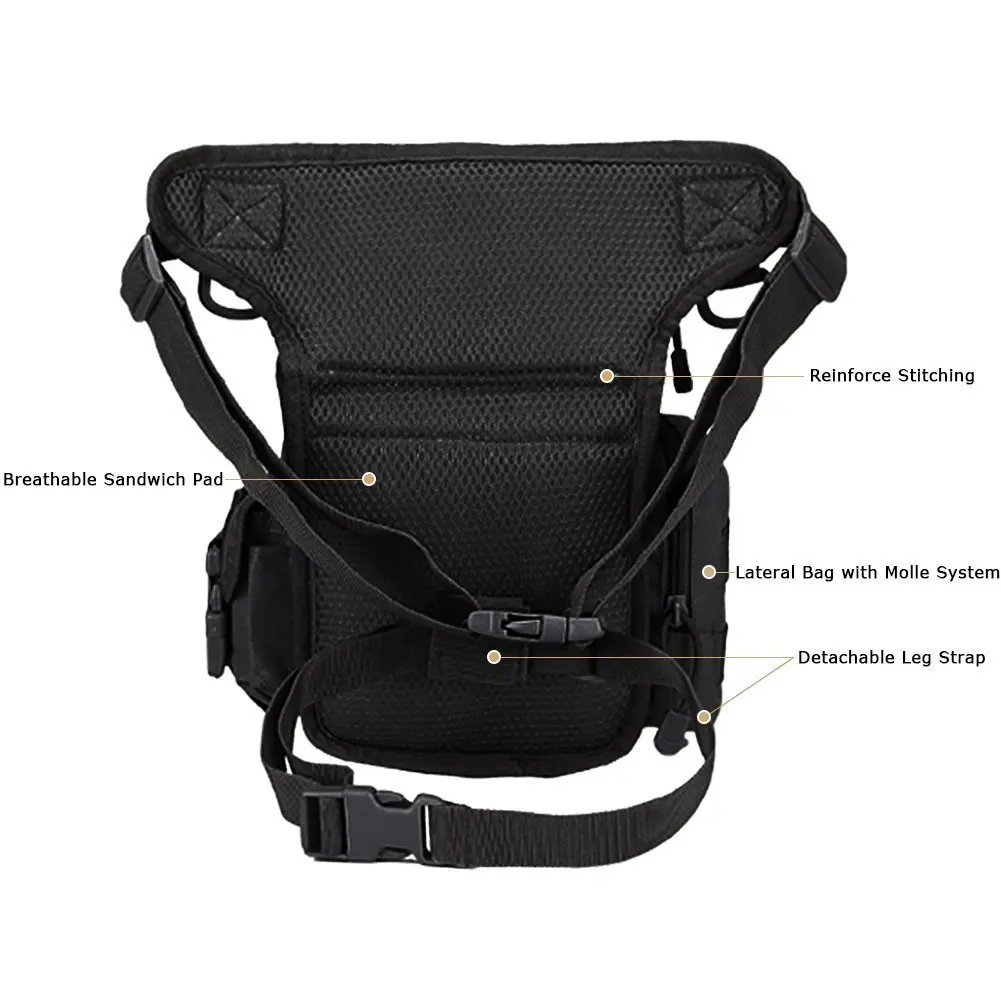 Тактическая сумка для ног, сум – обзор и цена Motorcycle Leg Bag Drop Thigh Pouch