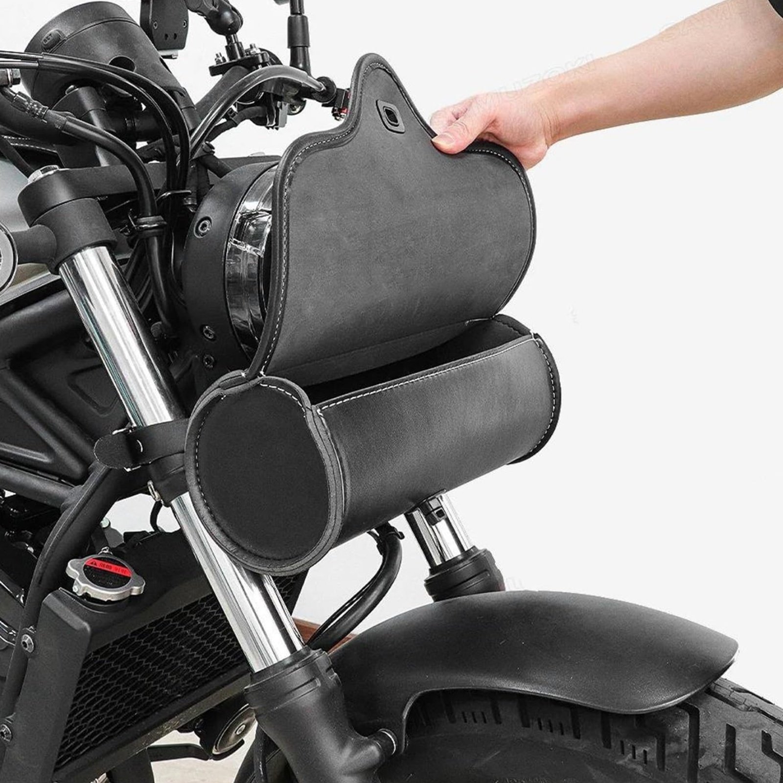 Винтажная кожаная сумка для мо – обзор и цена Waterproof Motorcycle Handlebar Bag Pouch