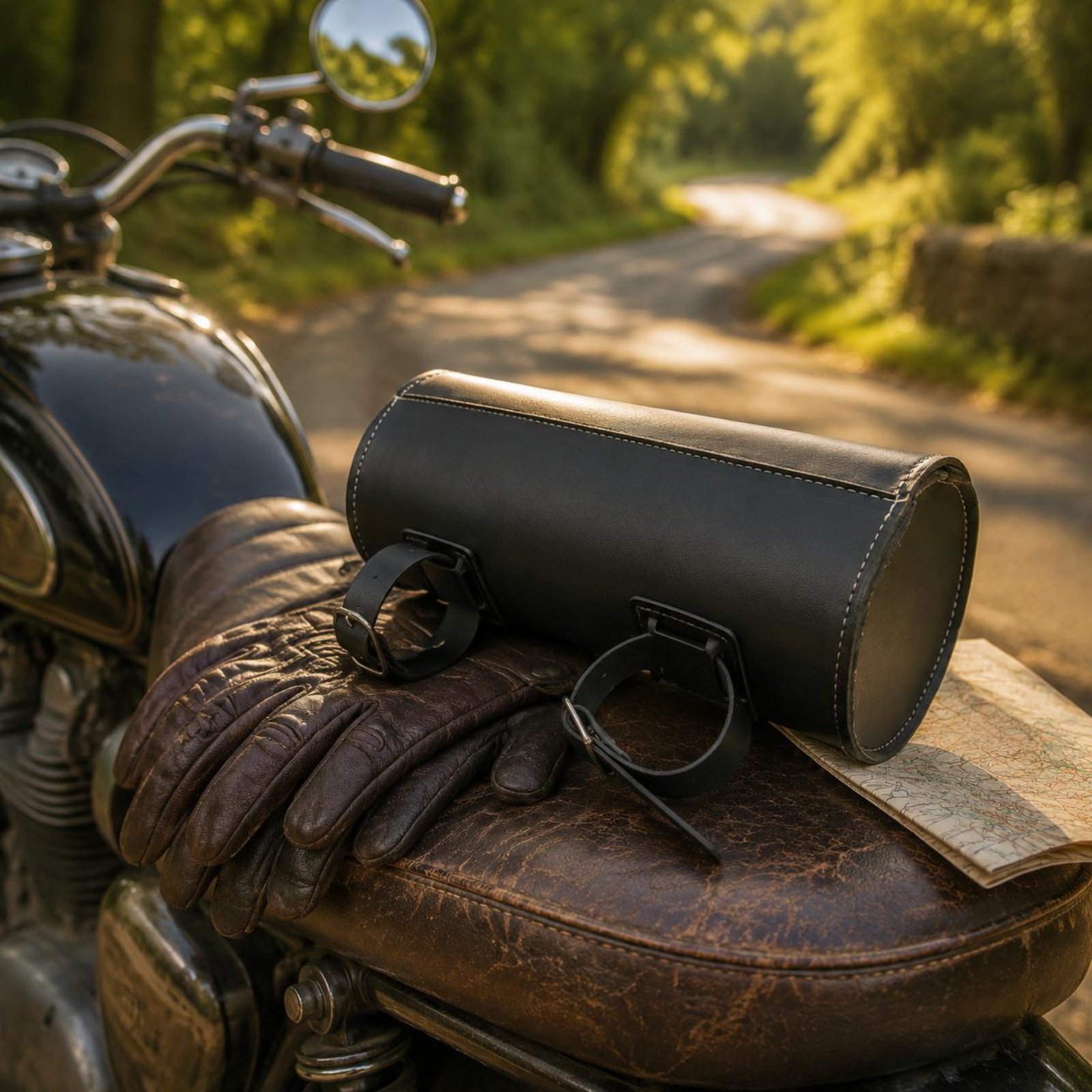 Винтажная кожаная сумка для мо – обзор и цена Waterproof Motorcycle Handlebar Bag Pouch