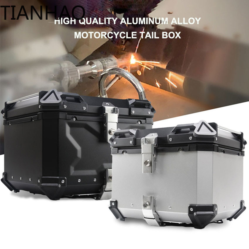 Универсальный мотоциклетный за – обзор и цена Aluminum Top Case Luggage Box 45L 55L