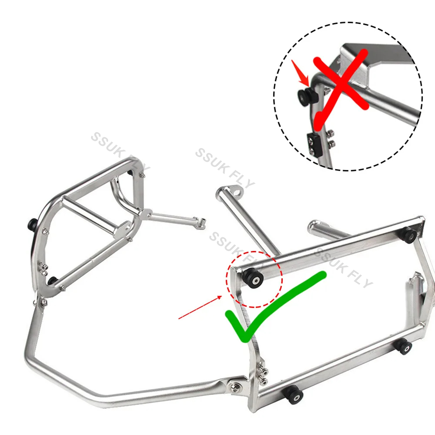 Боковая коробка для мотоцикла, – обзор и цена Pannier Mounting Bracket Rack Kit Motorcycle