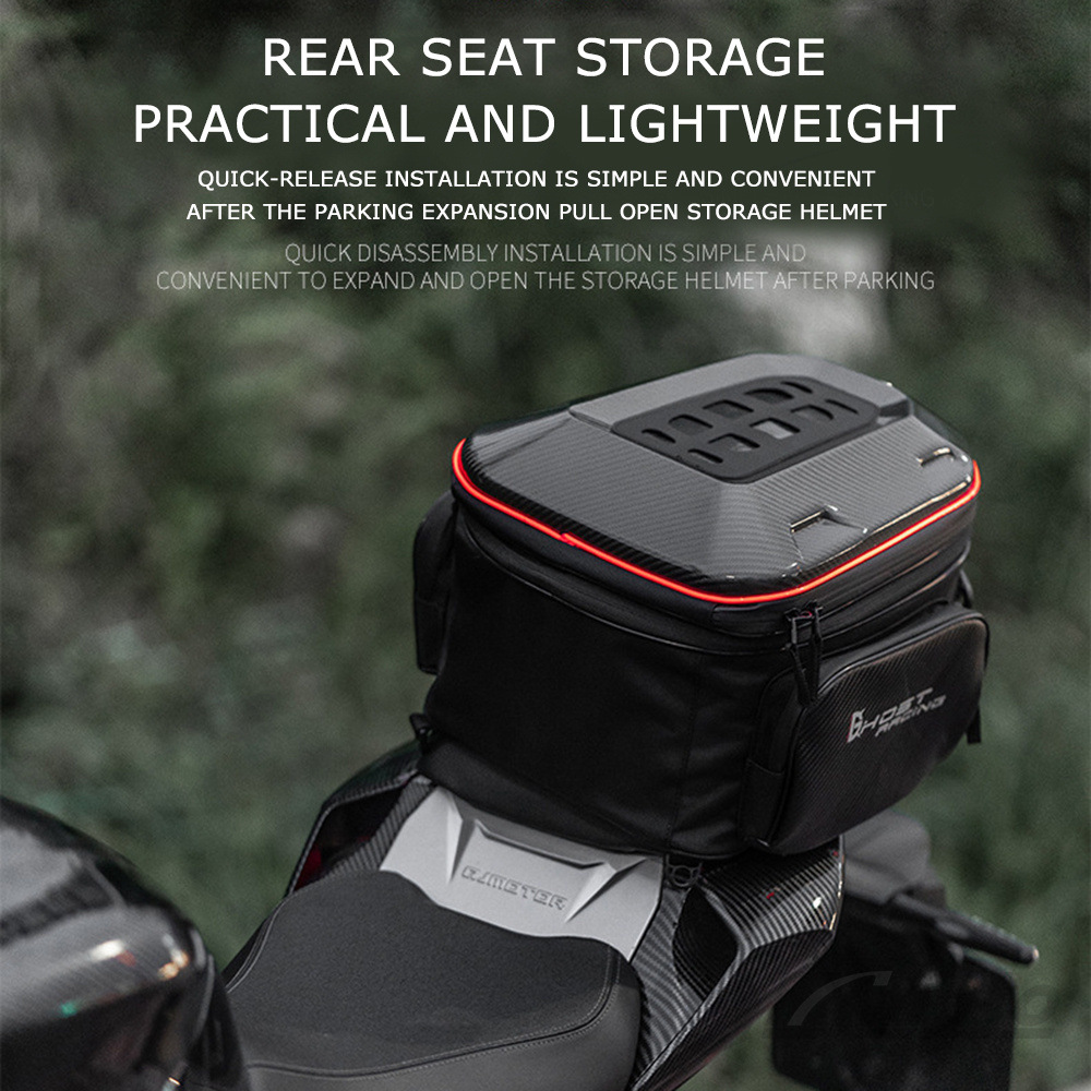 Расширяемая сумка для мотоцикл – обзор и цена Motorcycle Helmet Backpack Waterproof Led